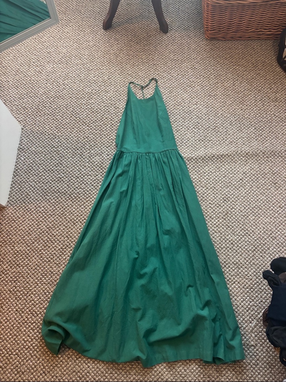 Commense Emerald Green Halter Maxi Dress